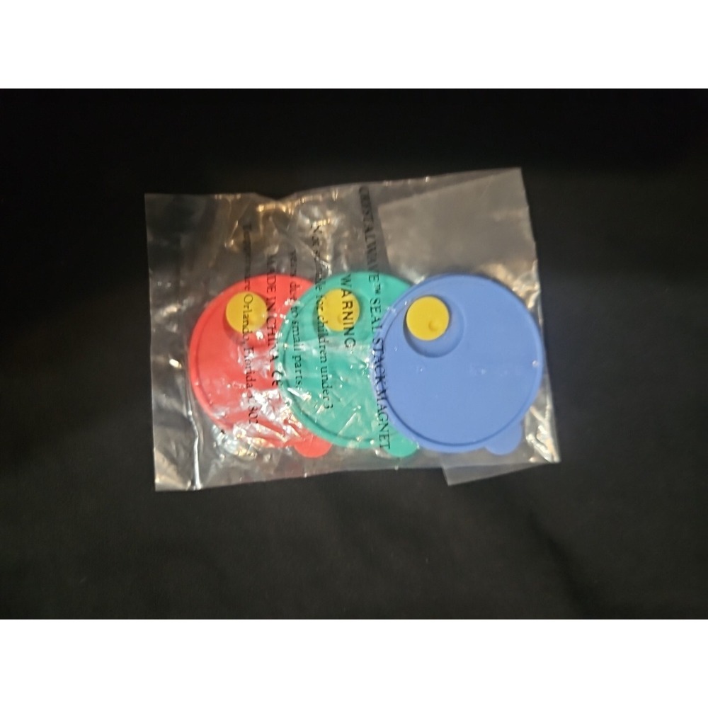 Vintage Tupperware Magnet CrystalWave Seal Stack Lid Refrigerator Magnet
